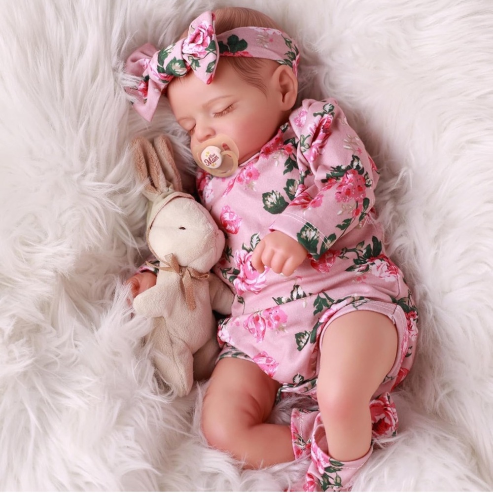 Lifelike Reborn Baby Doll - 20 Inch Sleeping Realistic Newborn Vinyl Body